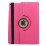 360 Degree Rotation Litchi Texture Flip Leather Case with 2 Gears Holder for iPad Air 2(Magenta) - Image 3