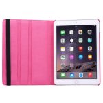 360 Degree Rotation Litchi Texture Flip Leather Case with 2 Gears Holder for iPad Air 2(Magenta) - Image 4