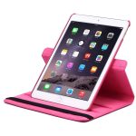 360 Degree Rotation Litchi Texture Flip Leather Case with 2 Gears Holder for iPad Air 2(Magenta) - Image 6