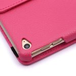 360 Degree Rotation Litchi Texture Flip Leather Case with 2 Gears Holder for iPad Air 2(Magenta) - Image 7