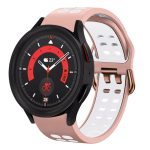 Για Samsung Galaxy Watch 5 40mm 20mm  λουράκι ρολογιών σιλικόνης δύο χρωμάτων(ΛΕΥΚΟ+ΡΟΖ)