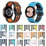 For Samsung Galaxy Watch 4 Classic 46mm 20mm Breathable Two-Color Silicone Watch Band(White+Pink) - Image 3