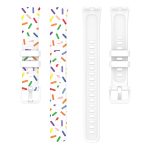 For Huawei Band 8 ENKAY Hat-Prince Full Coverage Screen Protector + Adjsutable Silicone Sport Loop Strap Watchband(White) - Image 2