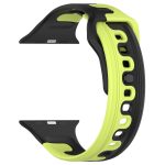 For Apple Watch Ultra 49mm Double Color Silicone Watch Band(Black+Green) - Image 2
