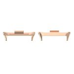 For Redmi Watch 4 1 Pair 20mm Stainless Steel Metal Watch Band Connector(Rose Gold)