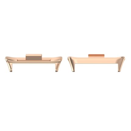 For Redmi Watch 4 1 Pair 20mm Stainless Steel Metal Watch Band Connector(Rose Gold)