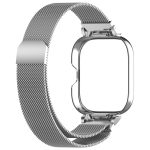 For Redmi Watch 4 Milan Magnetic Steel Mesh Watch Band + Watch Metal Frame(Silver) - Image 3