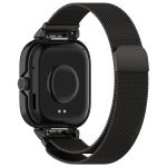 For Redmi Watch 4 Milan Magnetic Steel Mesh Watch Band + Watch Metal Frame(Black) - Image 2