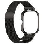 For Redmi Watch 4 Milan Magnetic Steel Mesh Watch Band + Watch Metal Frame(Black) - Image 3