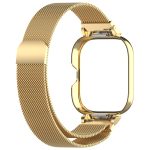 For Redmi Watch 4 Milan Magnetic Steel Mesh Watch Band + Watch Metal Frame(Gold) - Image 3