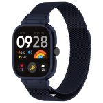 For Redmi Watch 4 Milan Magnetic Steel Mesh Watch Band + Watch Metal Frame(Blue)
