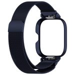For Redmi Watch 4 Milan Magnetic Steel Mesh Watch Band + Watch Metal Frame(Blue) - Image 3