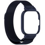 For Redmi Watch 4 Milan Magnetic Steel Mesh Watch Band + Watch Metal Frame(Blue) - Image 4