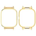 For Redmi Watch 4 Metal Frame Watch Protective Case(Gold)