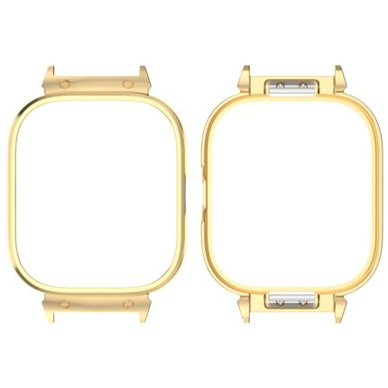 For Redmi Watch 4 Metal Frame Watch Protective Case(Gold)