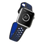 For Apple Watch Ultra 49mm&Watch Ultra 2 49mm / Series 9&8&7 45mm / SE 3&SE 2&6&SE&5&4 44mm / 3&2&1 42mm Fashionable Classical Silicone Sport Watch Band (Dark Blue) - Image 4