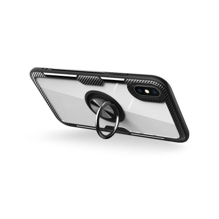 CARBON CLEAR RING Για Huawei Y5 (2019) Κάλυμμα FORCELL TPU Μαύρο