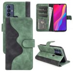 For TCL 30 SE / 305 / 306 Stitching Horizontal Flip Leather Phone Case(Green)