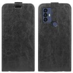 For TCL 30 SE/305/306 R64 Texture Single Vertical Flip Leather Phone Case(Black)