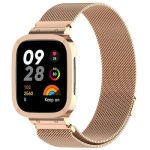 Για Xiaomi Redmi Watch 3 / Mi Watch Lite 3 2 in 1 Milan Metal Watch Band με πλαίσιο ρολογιού (Rose Gold)