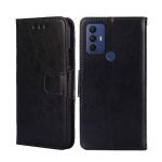 For TCL 30 SE/306/305 / Sharp Aqous V6/V6 Plus Crystal Texture Leather Phone Case(Black)