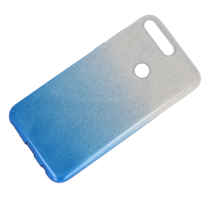 FORCELL ΘΗΚΗ GLITTER HUAWEI Y7 PRIME 2018 ΑΣΗΜΙ ΚΑΙ ΜΠΛΕ
