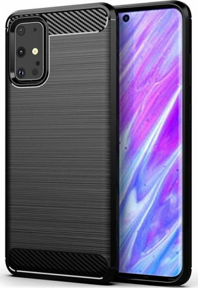 20211015180653_forcell_carbon_back_cover_silikonis_mayro_galaxy_s20 Forcell Carbon Back Cover Σιλικόνης Μαύρο (Galaxy S20+) - Image 1