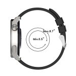 Για Huawei Watch GT3 42mm 20mm -   Για  Huawei Watch GT2 42mm / Watch 2 20mm -   Για Honor Magic Watch 2 42mm 20mm   Προεξέχουσα κεφαλή λουράκι σιλικόνης 20mm Ασημένια πόρπη (Μαύρη) - Image 6