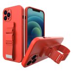 Rope Wallet Σιλικόνης με Λουράκι Κόκκινο (Galaxy S20+)