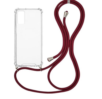 Θήκη Σιλικόνης με Κορδόνι Μπορντό ΓΙΑ  Samsung Galaxy S20