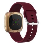 Για Fitbit Versa 3 Silicone Watch Band(Κόκκινο Κρασί)