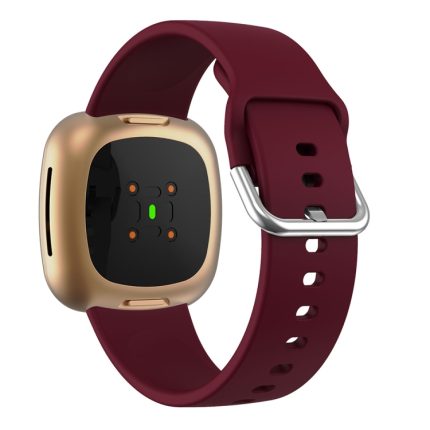 Για Fitbit Versa 3 Silicone Watch Band(Κόκκινο Κρασί)