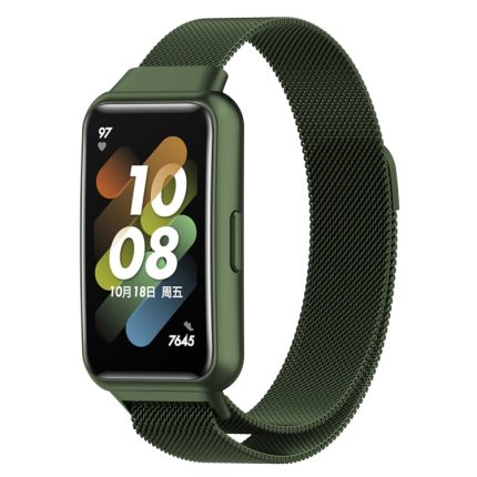 For Huawei Band 7 / 7 NFC Milan Metal Magnetic Watch Band(Green)