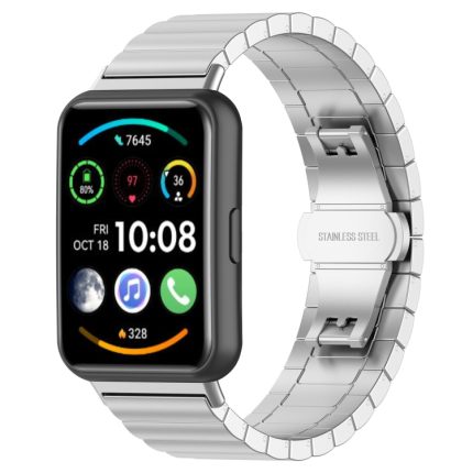 Για Huawei Watch Fit 2 One-bead μεταλλικό ανοξείδωτο ατσάλι Watch Band(Ασημί)