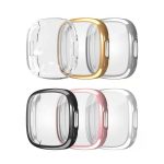 Για Fitbit Versa 4 / Sense 2 Ηλεκτρολυτική Θήκη Ρολογιού TPU Πλήρους Κάλυψης (Μαύρη) - Image 4
