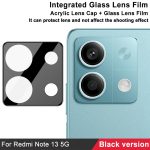 Για Xiaomi Redmi Note 13 5G imak υψηλής ευκρίνειας ενσωματωμένη ταινία γυαλιού φακού μαύρη έκδοση - Image 5