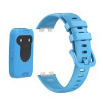For Huawei Band 8 Silicone Protective Case + Silicone Watch Band Kit(Sky Blue) - Image 5