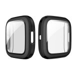 Για Fitbit Versa 2 Plating PC Shell + Tempered Glass Film (Μαύρο)