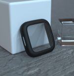 Για Fitbit Versa 2 έγχυση καυσίμου παγωμένο κέλυφος PC + φιλμ σκληρυμένου γυαλιού (μαύρο) - Image 2