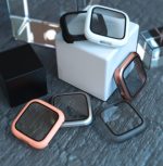 Για Fitbit Versa 2 έγχυση καυσίμου παγωμένο κέλυφος PC + φιλμ σκληρυμένου γυαλιού (μαύρο) - Image 3