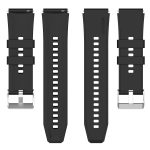 Για Huawei Watch GT3 42mm 20mm   Για  Huawei Watch GT2 42mm / Watch 2 20mm   Για Honor Magic Watch 2 42mm 20mm   Προεξέχουσα κεφαλή λουράκι σιλικόνης 20mm Ασημένια πόρπη (Μαύρη) - Image 3