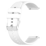 Για Huawei Watch GT3 42mm 20mm   Για Huawei Watch GT2 42mm / Watch 2 20mm   Για Honor Magic Watch 2 42mm 20mm 20mm προεξέχουσα κεφαλή λουράκι σιλικόνης ασημένια πόρπη (λευκό) - Image 2