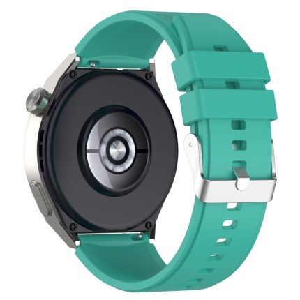 Για Huawei Watch GT3 42mm 20mm - Για Huawei Watch GT2 42mm / Watch 2 20mm - Για Honor Magic Watch 2 42mm 20mm Προεξέχουσα κεφαλή λουράκι σιλικόνης 20mm Ασημένια πόρπη (Teal Green)