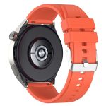 Για Huawei Watch GT3 42mm 20mm - Για Huawei Watch GT2 42mm / Watch 2 20mm - Για Honor Magic Watch 2 42mm 20mm Προεξέχουσα κεφαλή λουράκι σιλικόνης 20mm Ασημένια πόρπη (ORANGE)