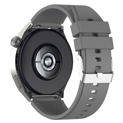 Για Huawei Watch GT3 42mm 20mm - Για Huawei Watch GT2 42mm / Watch 2 20mm - Για Honor Magic Watch 2 42mm 20mm Προεξέχουσα κεφαλή λουράκι σιλικόνης 20mm Ασημένια πόρπη (GRAY)