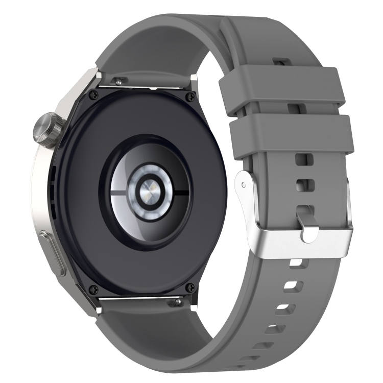 SYA001905908J_1 Για Huawei Watch GT3 42mm 20mm - Για Huawei Watch GT2 42mm / Watch 2 20mm - Για Honor Magic Watch 2 42mm 20mm Προεξέχουσα κεφαλή λουράκι σιλικόνης 20mm Ασημένια πόρπη (GRAY) - Image 1