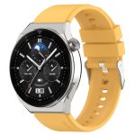 Για Huawei Watch GT3 42mm 20mm - Για Huawei Watch GT2 42mm / Watch 2 20mm - Για Honor Magic Watch 2 42mm 20mm Προεξέχουσα κεφαλή λουράκι σιλικόνης 20mm Ασημένια πόρπη (YELLOW)