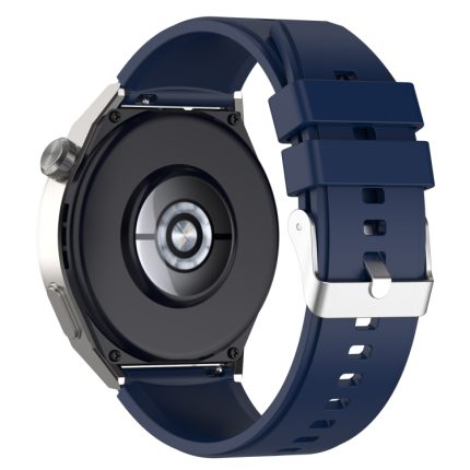 Για Huawei Watch GT3 42mm 20mm - Για Huawei Watch GT2 42mm / Watch 2 20mm - Για Honor Magic Watch 2 42mm 20mm Προεξέχουσα κεφαλή λουράκι σιλικόνης 20mm Ασημένια πόρπη (NAVY BLUE)