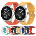 Για Huawei Watch GT3 42mm 20mm - Για Huawei Watch GT2 42mm / Watch 2 20mm - Για Honor Magic Watch 2 42mm 20mm Προεξέχουσα κεφαλή λουράκι σιλικόνης 20mm Ασημένια πόρπη (YELLOW) - Image 2