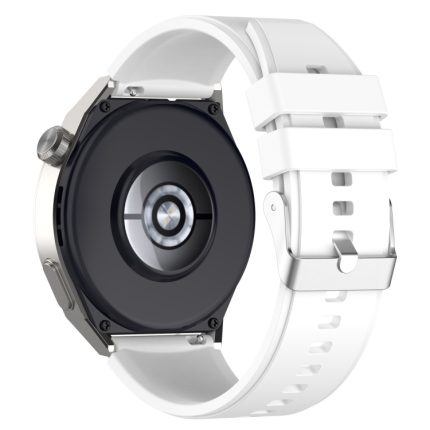 Για Honor Magic Watch 2 42mm 20mm προεξέχον κεφάλι λουράκι σιλικόνης ασημένια πόρπη (λευκό)